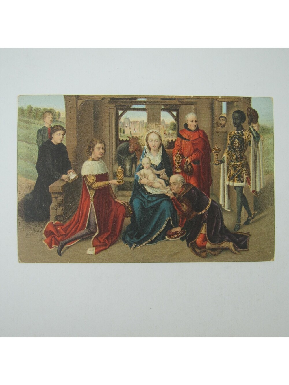 Postcard Art Litho Print Hans Memling The Adoration Of The Magi Antique Unposted